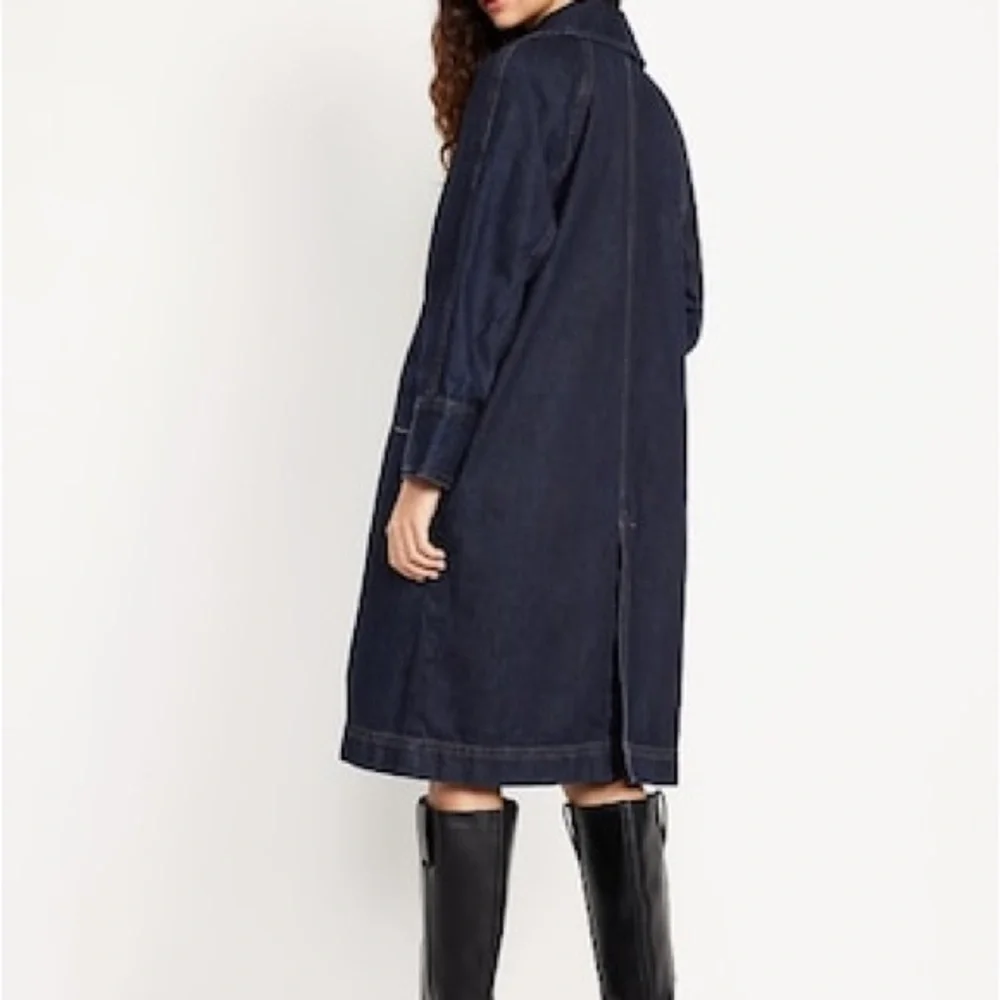 Old Navy Denim Trench Coat - Picture 2 of 2